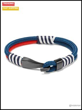 Handmade Nautical Rope Bracelet with Stainless Steel Clasp